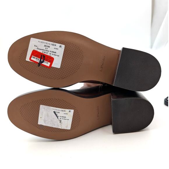 Linea Paolo Kamile Knee High Riding Boots Almond Toe Brown Size US6.5M EU37 - Picture 7 of 11